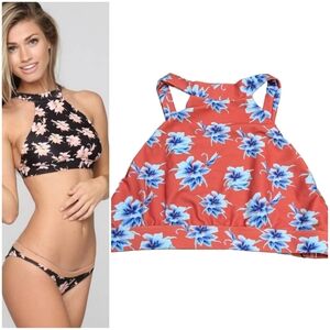 NWT New Acacia Dubai top Vintage Aloha Bikini Top Swimsuit Bathing Suit M